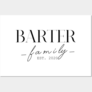 Barter Family EST. 2020, Surname, Barter Posters and Art